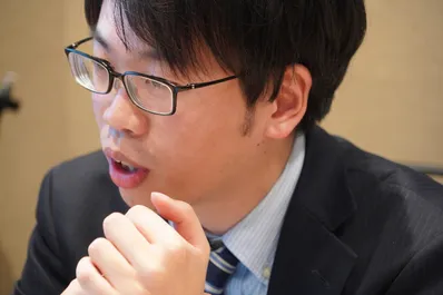 インタビュー中の様子