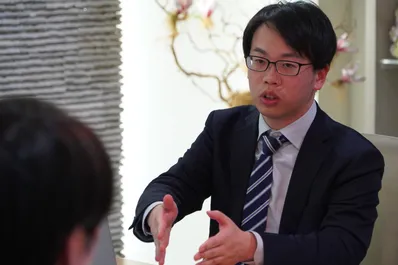 インタビュー中の様子