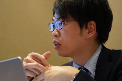 インタビュー中の様子