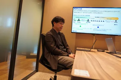 インタビュー中の様子