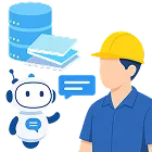 構造化された知識でAIチャットが質問に回答するイラスト